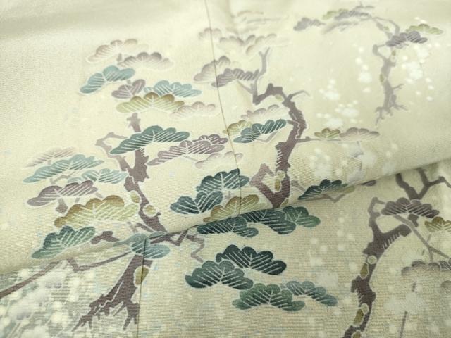 平和屋着物●訪問着　友禅　作家物　梅松文　暈し染め　正絹　逸品　DABH9501ps