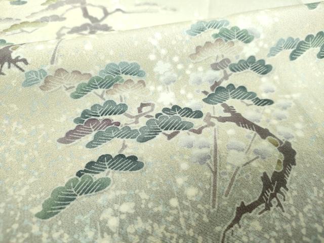 平和屋着物●訪問着　友禅　作家物　梅松文　暈し染め　正絹　逸品　DABH9501ps