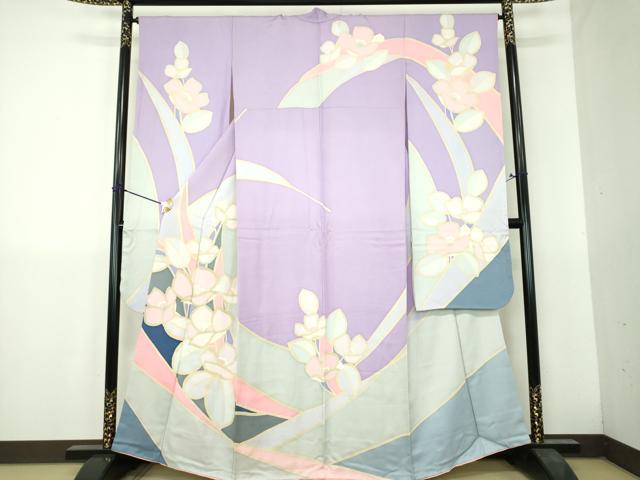 平和屋着物●豪華振袖　草花文　正絹　逸品　DABH9507ps