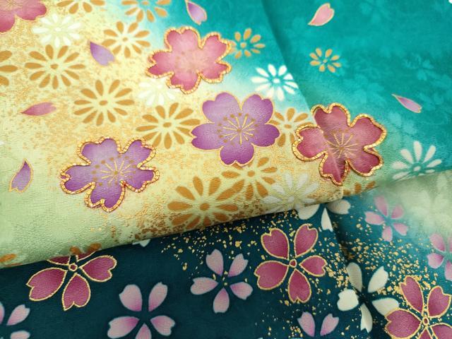 平和屋着物●豪華振袖　駒刺繍　舞桜　舞梅　暈し染め　金彩　正絹　逸品　DABH9509ps