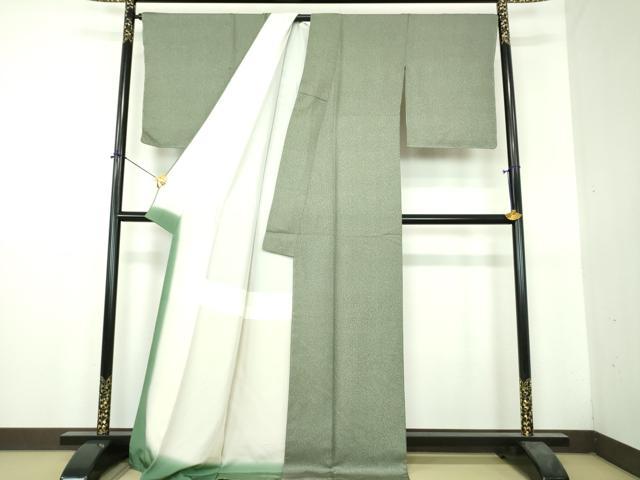 平和屋着物●上質な小紋　霞文　金通し地　正絹　逸品　DABH9511ps