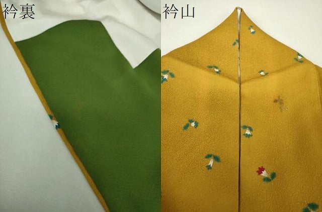 平和屋着物●上質な小紋　草花文　金彩　正絹　逸品　DABH9513ps