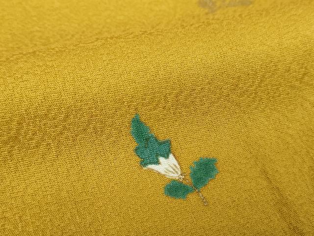 平和屋着物●上質な小紋　草花文　金彩　正絹　逸品　DABH9513ps