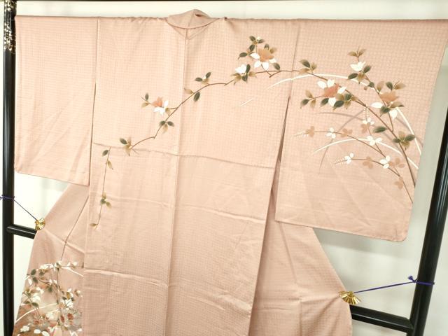 平和屋着物●中国三大刺繍　スワトウ刺繍　汕頭刺繍　訪問着　地紙重ね花文　暈し染め　金彩　正絹　逸品　DABH9514ps