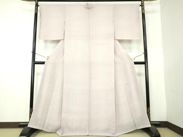 平和屋着物●上質な小紋　鹿の子文様　鬼しぼ縮緬　正絹　逸品　未使用　DABH9516ps