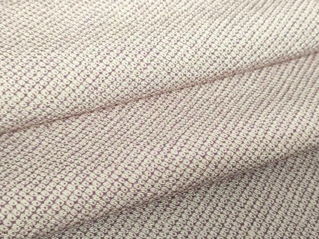平和屋着物●上質な小紋　鹿の子文様　鬼しぼ縮緬　正絹　逸品　未使用　DABH9516ps