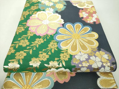 平和屋着物▼六通柄袋帯　舞煌貴　金銀糸　正絹　逸品　DABH9520ps