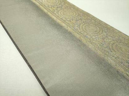 平和屋着物▼六通柄袋帯　正倉院花間道　金銀糸　引箔　正絹　逸品　DABH9522ps
