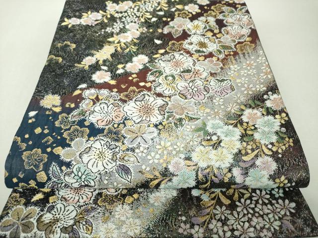平和屋着物●六通柄袋帯　辻が花　金銀糸　やまと誂製　正絹　逸品　DABH9530ps