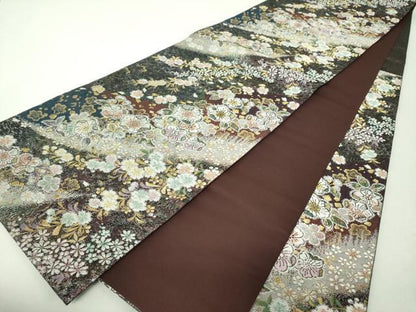 平和屋着物●六通柄袋帯　辻が花　金銀糸　やまと誂製　正絹　逸品　DABH9530ps