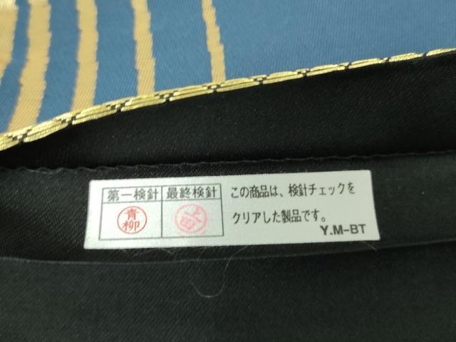 平和屋着物▼六通柄袋帯　舞桜　黒地　金銀糸　正絹　逸品　DABH9542ps