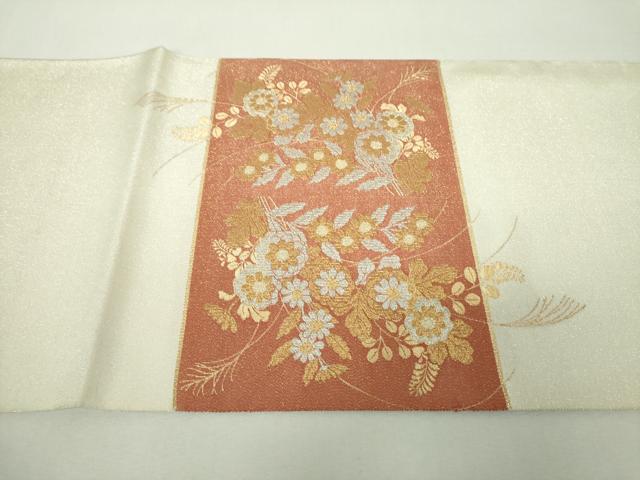 平和屋着物▼綴れ　太鼓柄袋帯　桃山蒔絵文　金銀糸　正絹　逸品　DABH9568ps