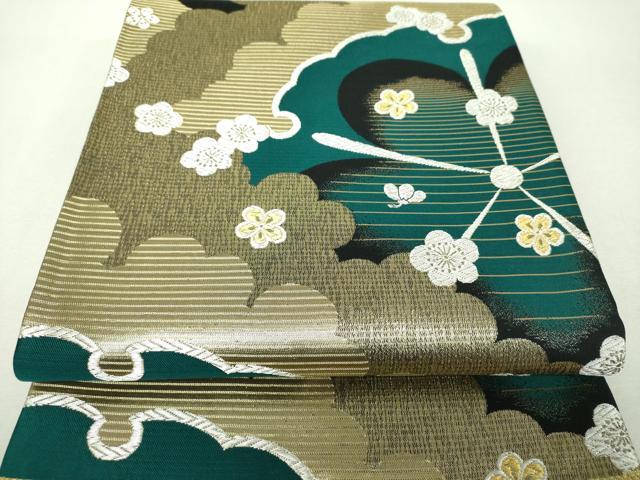 平和屋着物▼六通柄袋帯　花舞袖　金銀糸　正絹　逸品　未使用　DABH9595ps