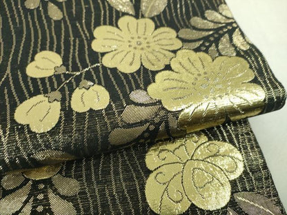平和屋着物▼両面　全通柄袋帯　萌亜　辻が花　金糸　正絹　逸品　DABH9608ps
