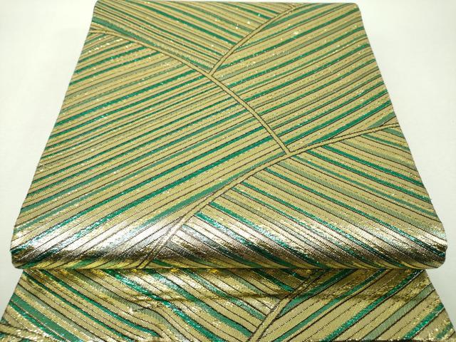 平和屋着物▼両面　全通柄袋帯　萌亜　辻が花　金糸　正絹　逸品　DABH9608ps