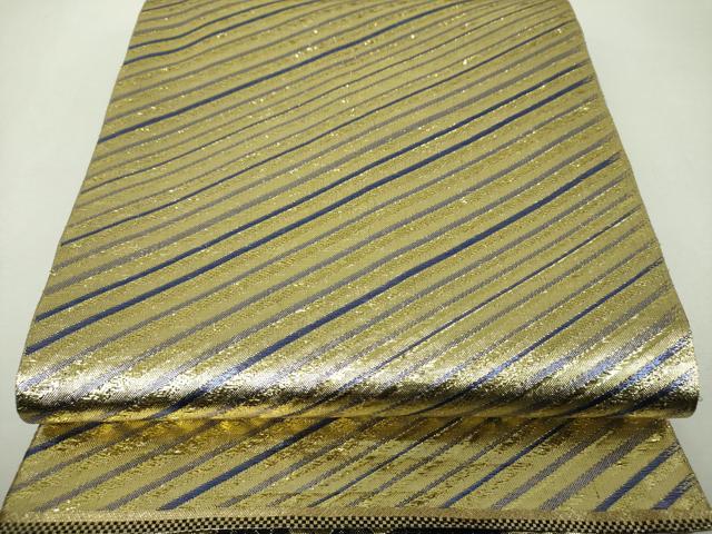 平和屋着物▼両面　全通柄袋帯　萌亜　辻が花　金糸　正絹　逸品　DABH9609ps
