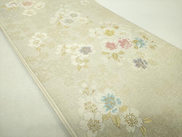 平和屋着物▼ファッションブランド　hiromichi nakano　ヒロミチナカノ　六通柄袋帯　舞桜　ラメ糸　金糸　正絹　逸品　DABH9661ps