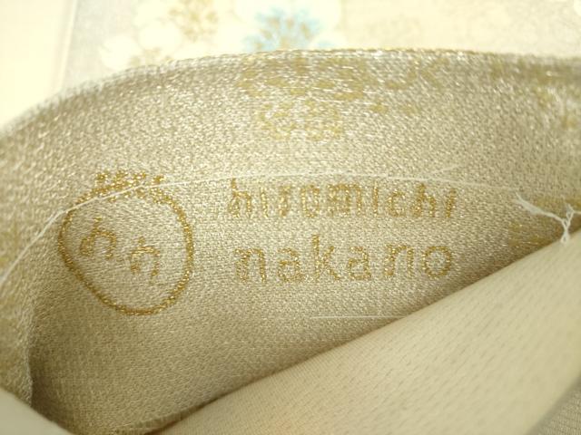 平和屋着物▼ファッションブランド　hiromichi nakano　ヒロミチナカノ　六通柄袋帯　舞桜　ラメ糸　金糸　正絹　逸品　DABH9661ps