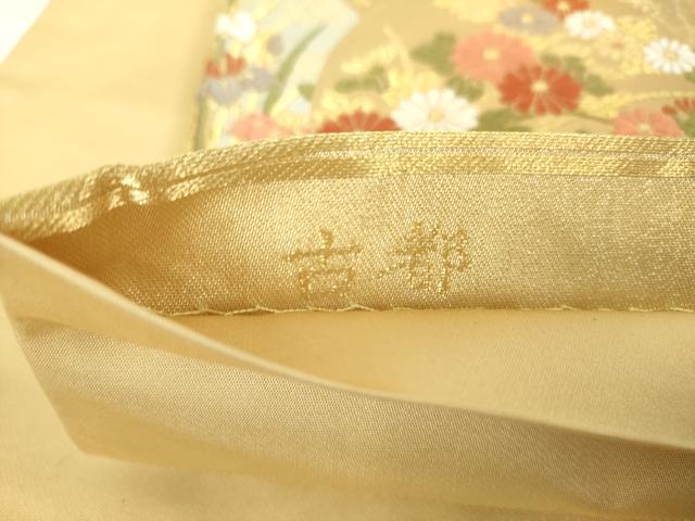 平和屋着物▼六通柄袋帯　唐織　古都　金銀糸　正絹　逸品　DABH9672ps