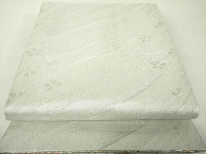 平和屋着物▼両面　六通柄袋帯　京舞　舞花文　金銀糸　正絹　逸品　DABH9693ps