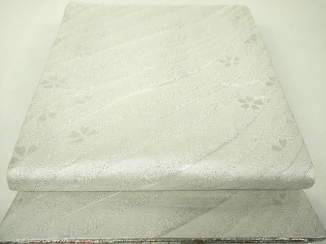 平和屋着物▼両面　六通柄袋帯　京舞　舞花文　金銀糸　正絹　逸品　DABH9693ps