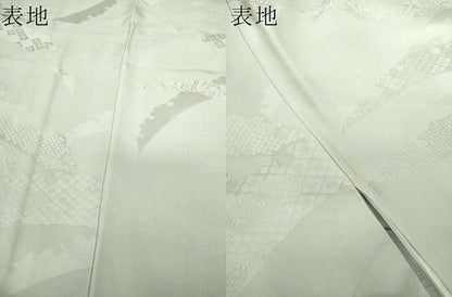 平和屋着物●上質な色無地　雪芝地紋　蕎麦切色　正絹　逸品　DABH9700ps