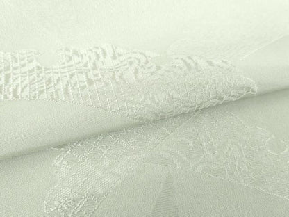 平和屋着物●上質な色無地　雪芝地紋　蕎麦切色　正絹　逸品　DABH9700ps