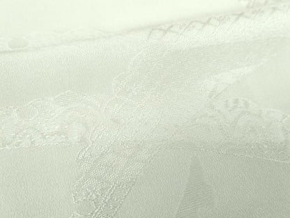 平和屋着物●上質な色無地　雪芝地紋　蕎麦切色　正絹　逸品　DABH9700ps