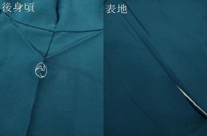 平和屋着物●上質な色無地　藍色　正絹　逸品　未使用　DABH9703ps