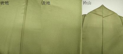 平和屋着物●染師　故・山代谷隆監修　色無地　柳茶色　正絹　逸品　DABH9706ps