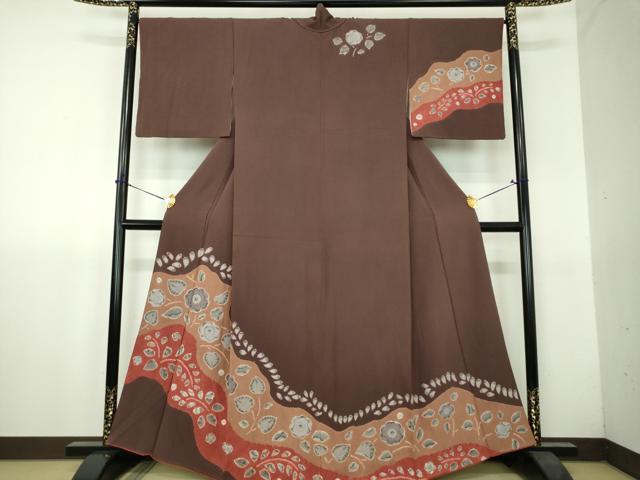 平和屋着物●訪問着　絞り　辻が花　正絹　逸品　DABH9710ps