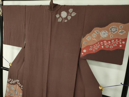 平和屋着物●訪問着　絞り　辻が花　正絹　逸品　DABH9710ps