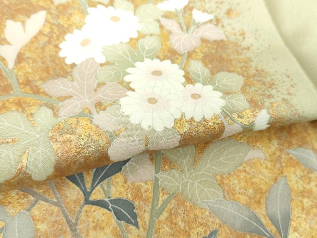 平和屋着物●訪問着　作家物　枝花文　金彩　やまと誂製　正絹　逸品　DABH9721ps