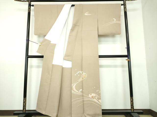 平和屋着物●訪問着　立波花文　金彩　正絹　逸品　DABH9722ps
