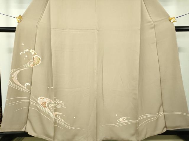 平和屋着物●訪問着　立波花文　金彩　正絹　逸品　DABH9722ps