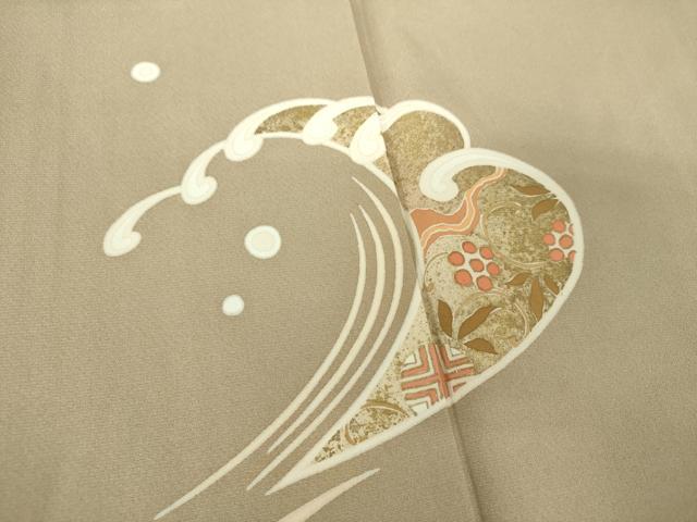 平和屋着物●訪問着　立波花文　金彩　正絹　逸品　DABH9722ps