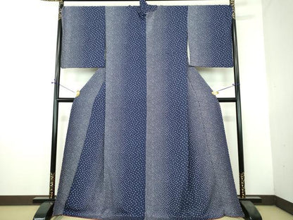 平和屋着物●上質な小紋　小花文　ロング丈　正絹　逸品　DABH9723ps
