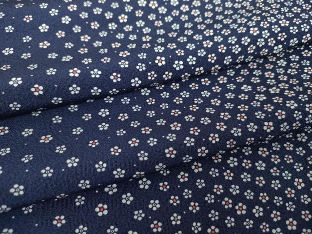 平和屋着物●上質な小紋　小花文　ロング丈　正絹　逸品　DABH9723ps