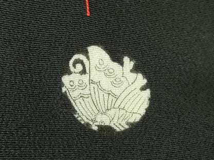 平和屋着物●豪華黒留袖　駒刺繍　鳳凰花熨斗文　若松葉　金銀彩　正絹　逸品　未使用　DABH9726ps