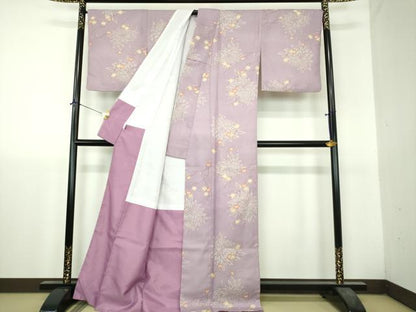 平和屋着物●小紋　乱菊　枝梅　洗える着物　DABH9732ps