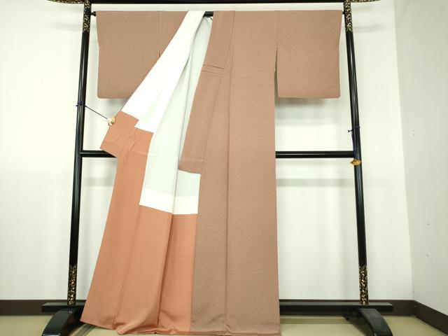 平和屋着物●江戸小紋　草花文　三越扱い　正絹　逸品　DABH9736ps