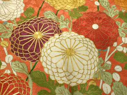 平和屋着物●豪華振袖　駒刺繍　雲取り花文　金彩　高島屋扱い　正絹　逸品　DABH9739ps