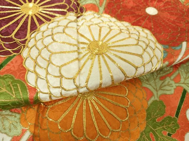 平和屋着物●豪華振袖　駒刺繍　雲取り花文　金彩　高島屋扱い　正絹　逸品　DABH9739ps