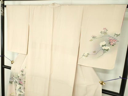 平和屋着物●訪問着　友禅　作家物　鴛鴦枝花文　暈し染め　正絹　逸品　未使用　DABH9746ps