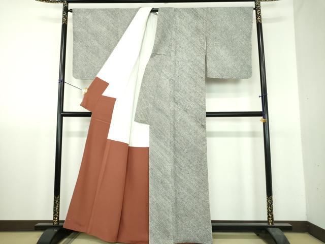 平和屋着物●大変加工の良い総絞り小紋　正絹　逸品　DABH9750ps