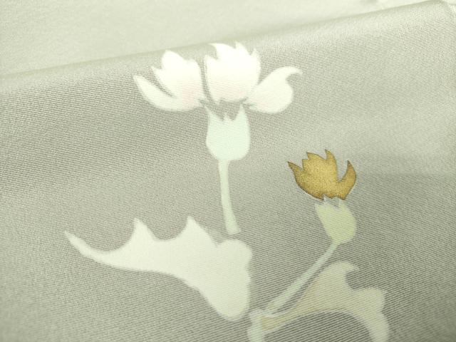 平和屋着物●訪問着　駒刺繍　草花文　金彩　正絹　逸品　DABH9752ps