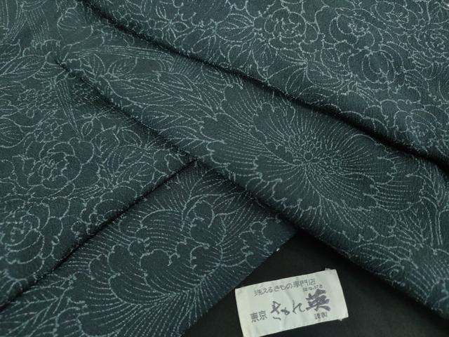 平和屋着物○洗える最高級着物 ＜英＞はなぶさ謹製 小紋 花尽くし