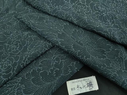 平和屋着物●洗える最高級着物　＜英＞はなぶさ謹製　小紋　花尽くし　DABH9756ps