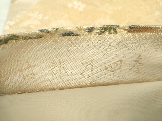 平和屋着物▼六通柄袋帯　唐織　古都乃四季　金糸　正絹　逸品　未使用　DABH9766ps