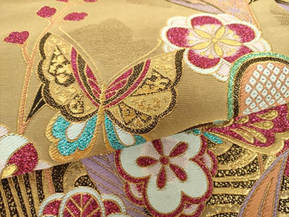 平和屋着物▼袋帯　正絹　逸品　DABH9772ps